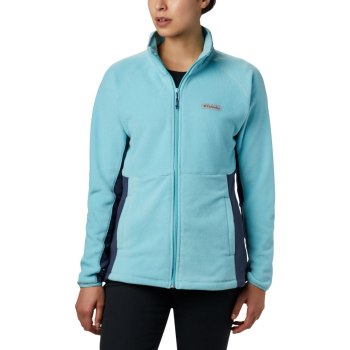 Columbia Basin Trail Fleece Full Zip Top, Chamarras Turquesa Claro Azul Marino Para Mujer | 018926-M